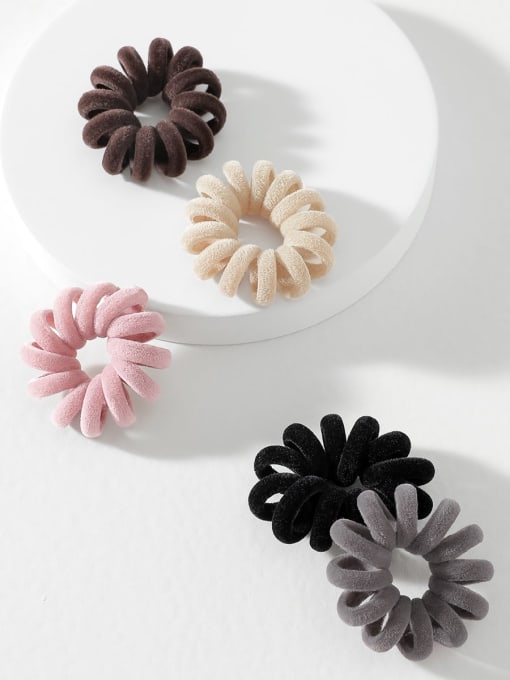 YMING Minimalist  PVC Simple autumn and winter gentle milk tea color Hair Barrette/Multi-Color Optional 0