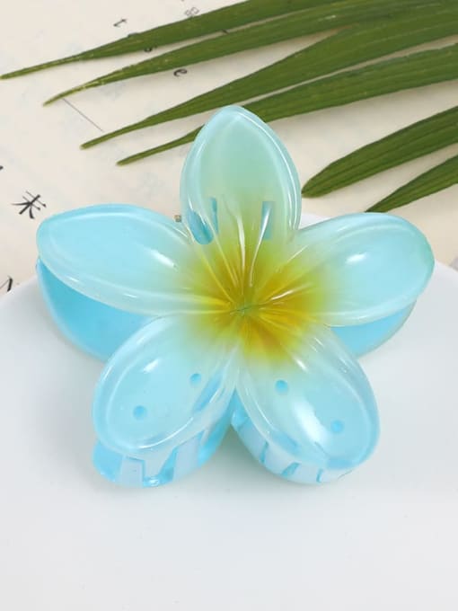Blue flowers Acrylic Hair Barrette flower within 8 colors