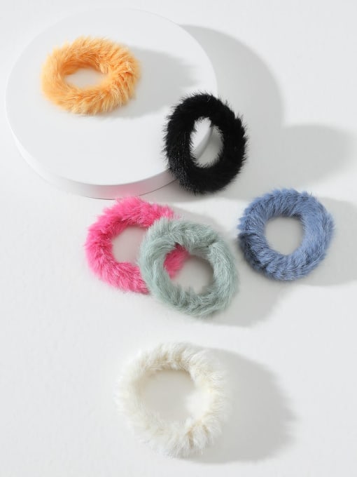 YMING Minimalist velvet Color small hair ring hair hair ring Hair Barrette/Multi-Color Optional 0
