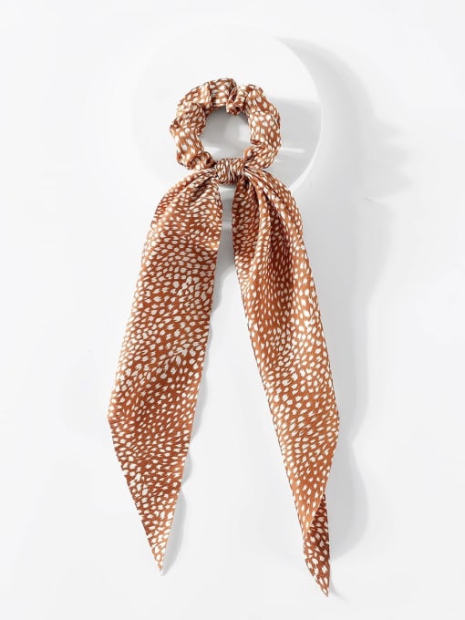 YMING Vintage Fabric Leopard-print dense polka-dot satin Hair Barrette/Multi-Color Optional 0