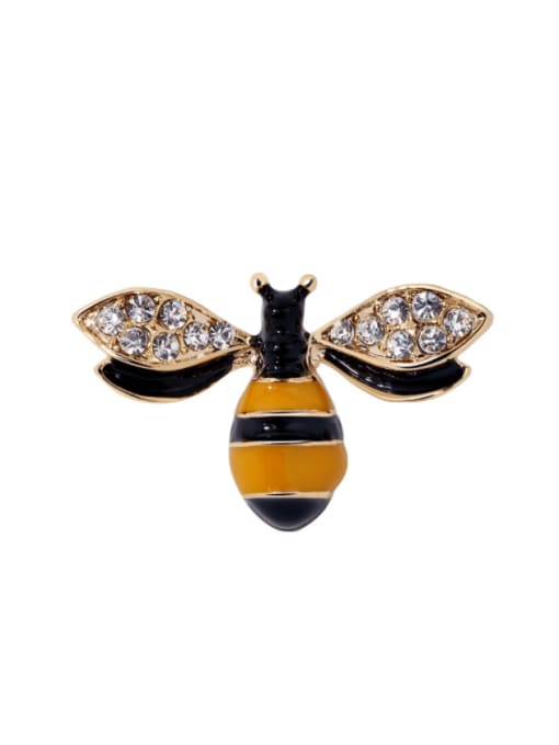 XIXI Alloy Rhinestone Enamel   Animal Cute Bee Brooch 2