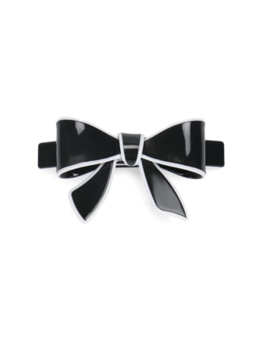 black and white Cellulose Acetate Minimalist Butterfly Hair Barrette
