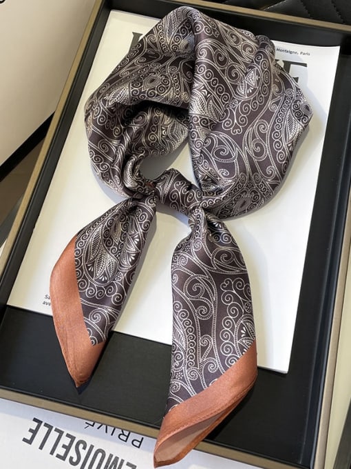 Silk Story 100% silk new floral temperament retro 68*68cm square scarf 1