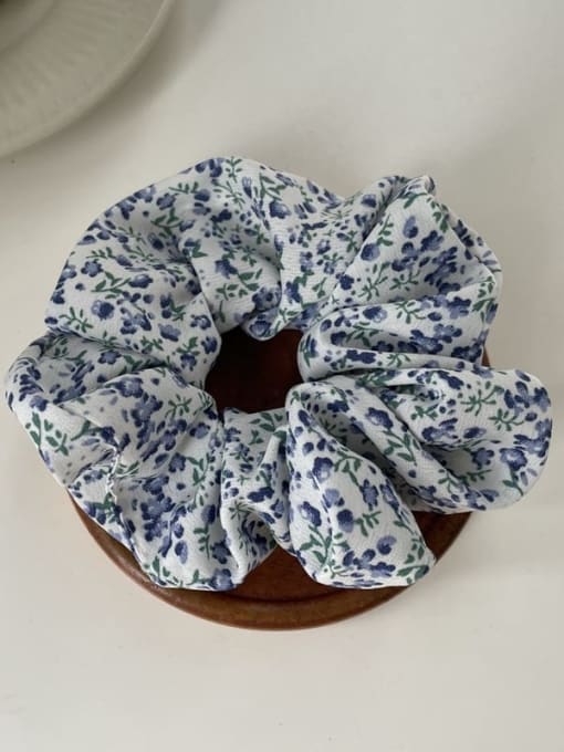 blue Fabric Minimalist Floral Flower Hair Barrette