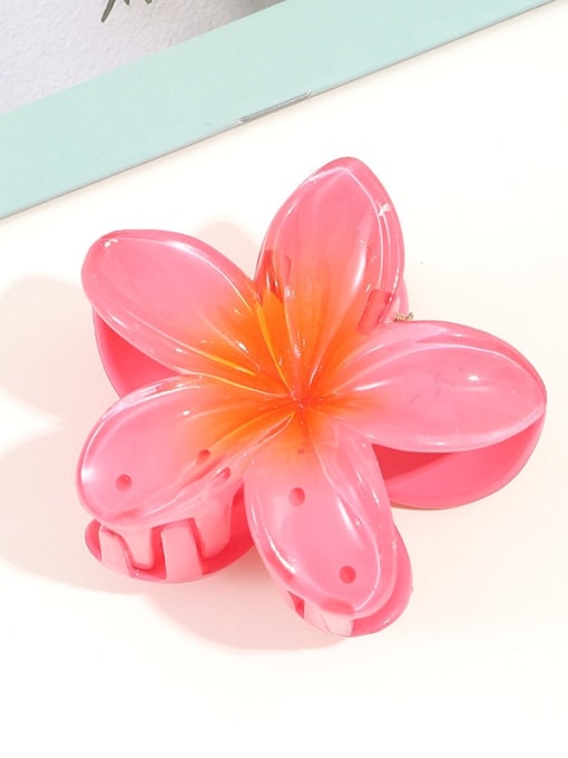 Watermelon Red Flower Acrylic Hair Barrette flower within 8 colors
