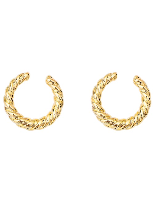 HYACINTH Copper Alloy Gold Geometric Minimalist Hoop Trend Korean Fashion Earring 3