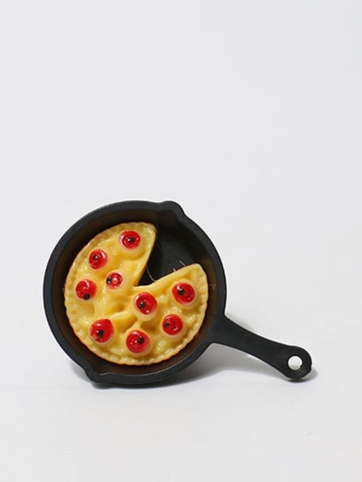 Pizza pan 40x60mm Plastic Cute  and funny frying panHair Barrette
