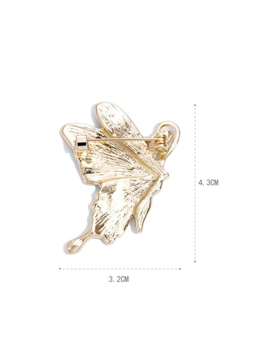 XIXI Alloy White Enamel Butterfly Trend Brooch 3