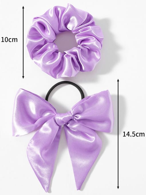 YMING Vintage Fabric Satin Bow Hair Tie Combination Hair Barrette/Multi-Color Optional 3