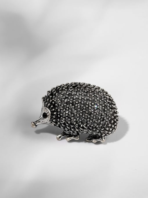 J0040 9 50 Alloy Rhinestone Animal Cute Hedgehog Brooch