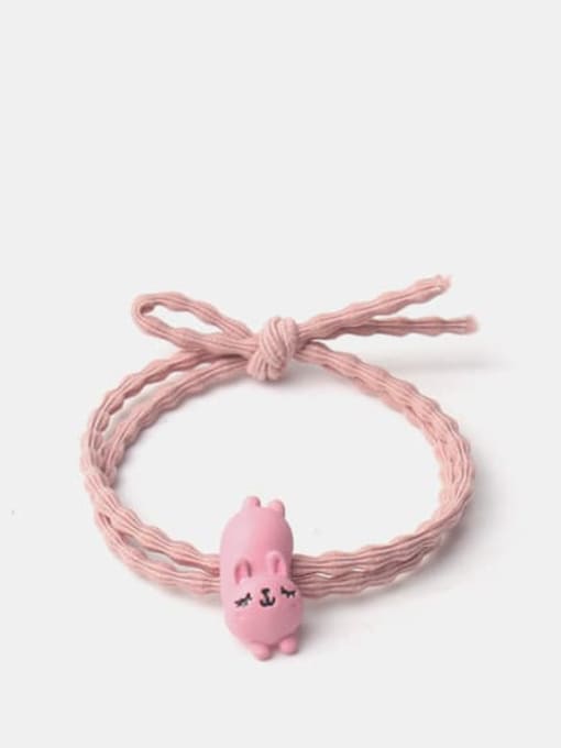 Pink Rabbit Alloy Cute Icon  Hair Rope