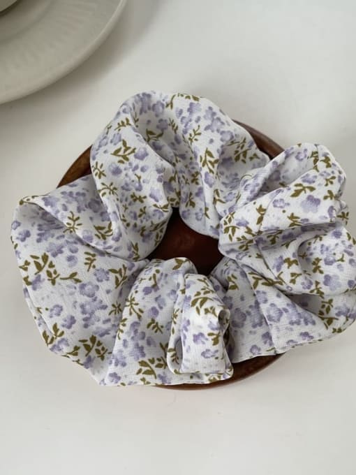 purple Fabric Minimalist Floral Flower Hair Barrette