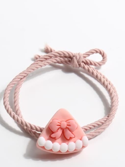 Light pink cake Elastic rope Cute Triangle Hair Rope