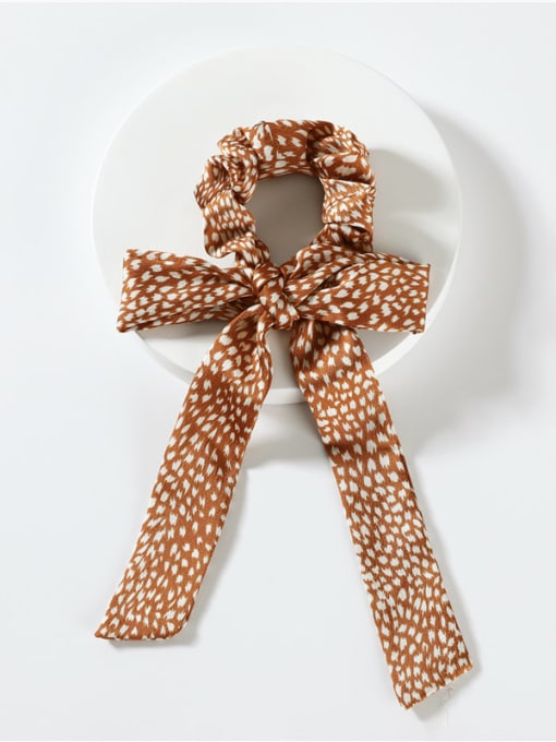 S063WTG Vintage Silk Ribbon Headband Leopard Print Hair Barrette/Multi-Color Optional