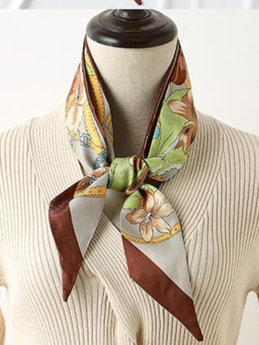 Silk Story Women Spring Polyester Floral 6*150cm Headscarf 1