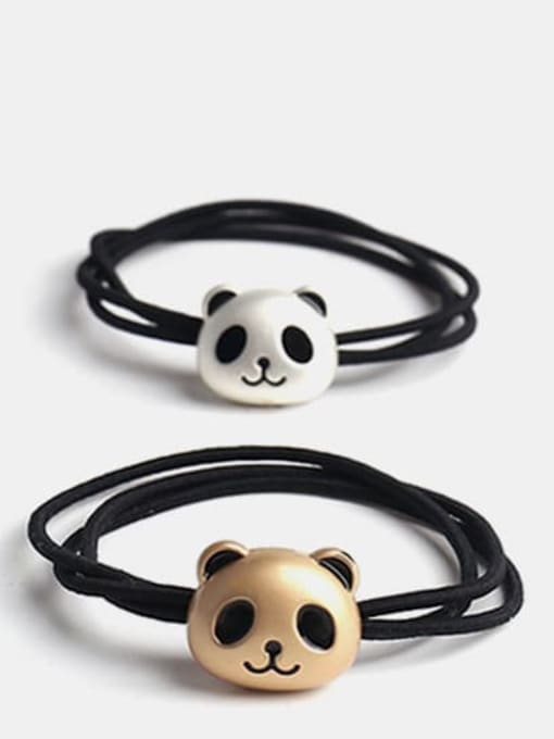 JoChic Cute Panda Enamel Alloy Black Hair Barrette