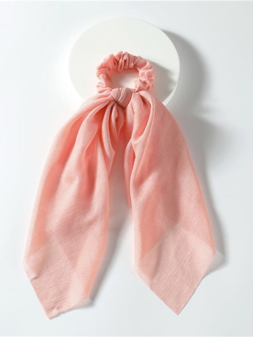 S060PK Minimalist Yarn Gold silk tulle ribbon square scarf Hair Barrette/Multi-Color Optional