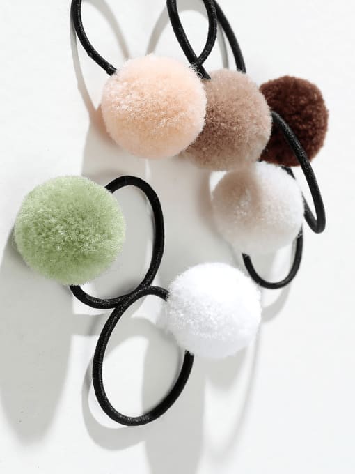YMING Cute Hairball Candy Color Creative Hair Rope /Hair Barrette/Multi-Color Optional 3