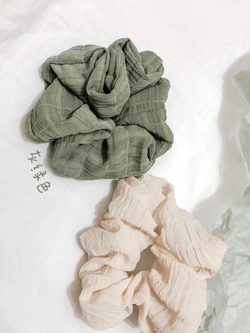 Grey green Vintage Linen solid color folds Hair Barrette/Multi-Color Optional