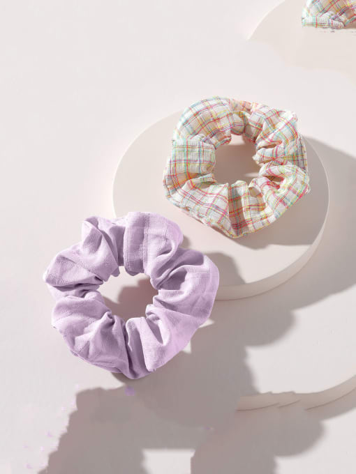 YMING Trend Fabric Small fresh and cute plaid Hair Barrette/Multi-Color Optional 0