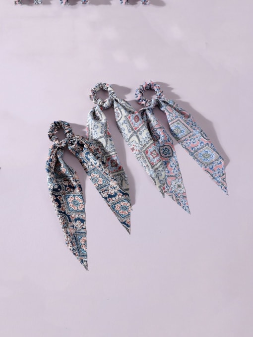 YMING Bohemia Satin Palace style long swallowtail streamer Hair Barrette/Multi-Color Optional 1