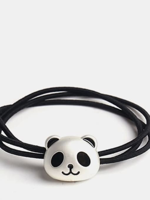 JoChic Cute Panda Enamel Alloy Black Hair Barrette 2
