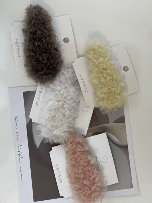 COCOS Minimalist lambswool Hair Barrette/Multi-Color Optional 2
