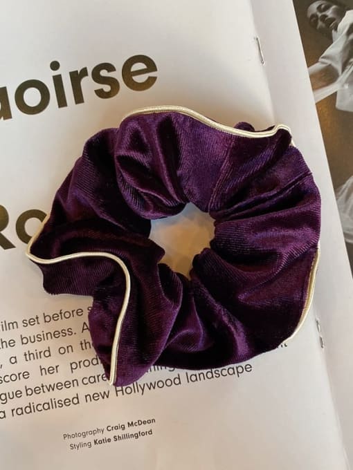 purple Vintage Velvet Trimmed Hair Clip/Multi-Color Optional
