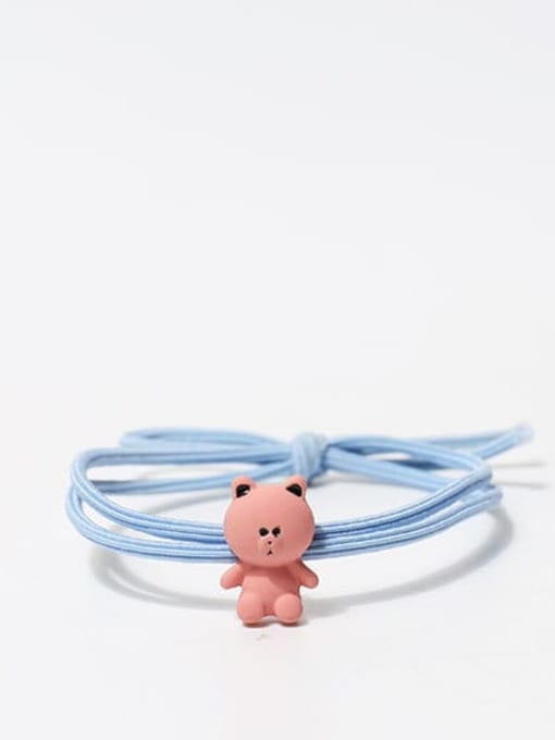 Pink Bear Elastic rope Cute Bear Hair Rope