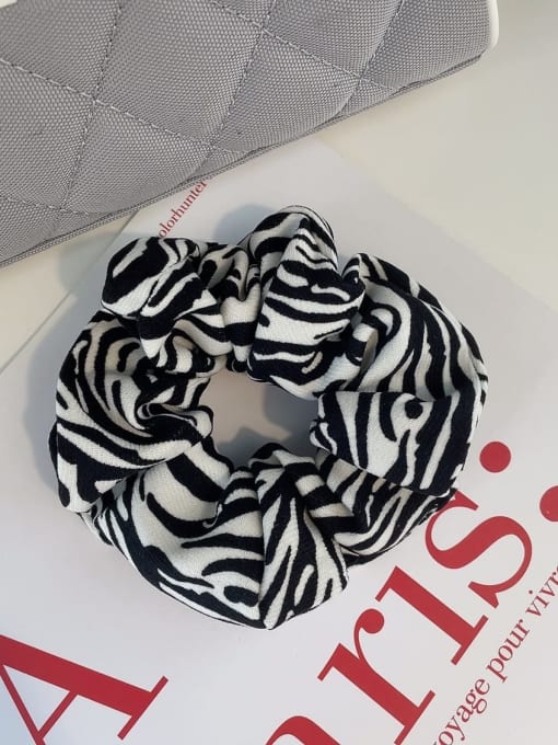 Zebra white Vintage fabric zebra leopard print Hair Barrette/Multi-Color Optional