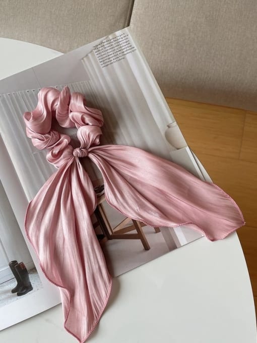 Pink Vintage Rayon Shell Satin Streamer Hair Barrette/Multi-Color Optional