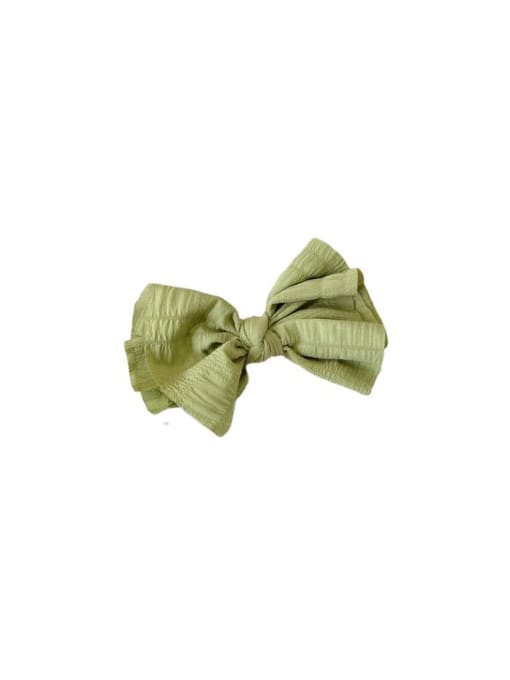 COCOS Fabric Cute Versatile Pleated Bow Spring Clip Hair Barrette 0