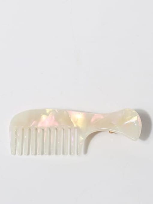 White comb hairpin 24x66mm Cellulose Acetate Cute Comb Hair Barrette