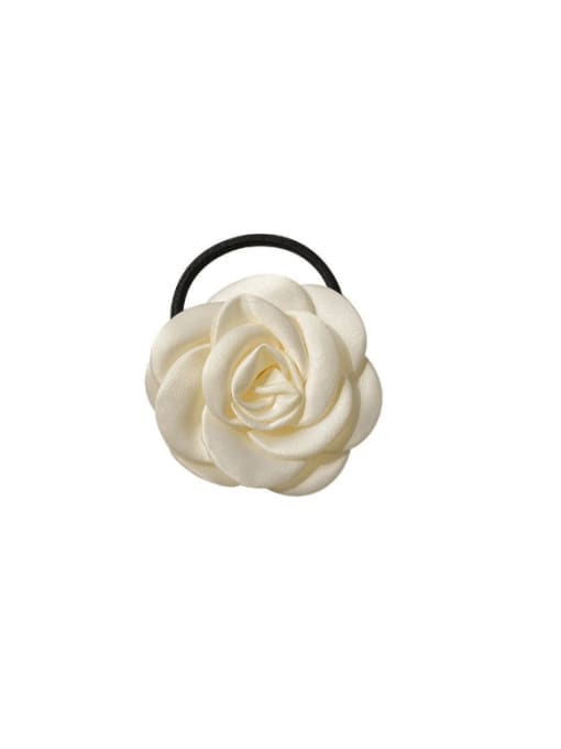 JoChic Minimalist Satin Camellia   Flower Hair Rope 2