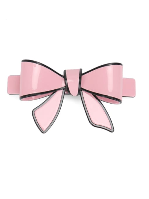 Pink Cellulose Acetate Minimalist Butterfly Hair Barrette