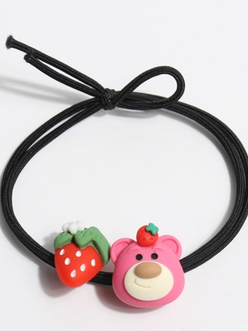 Strawberry Bear Elastic rope Cute Bear Hair Rope