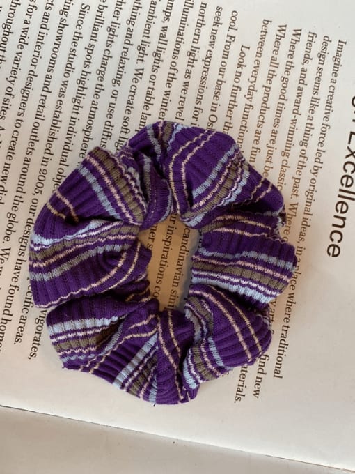 Grape purple Vintage Knit pinstripes Hair Barrette/Multi-Color Optional
