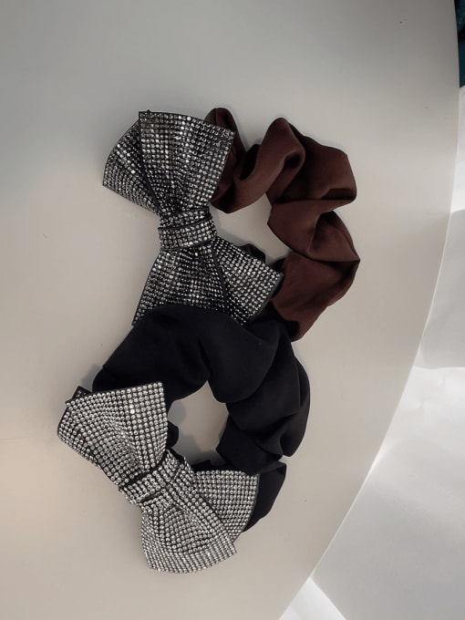 COCOS Luxury  Rhinestone fabric bow tie Hair Barrette/Multi-Color Optional 3