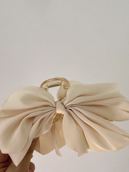 Apricot color Rayon Minimalist Bowknot Alloy Jaw Hair Claw
