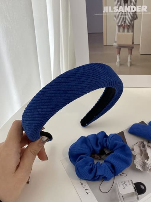 COCOS Fashion Sponge bow Hairband Hair Clip/Klein Blue 1