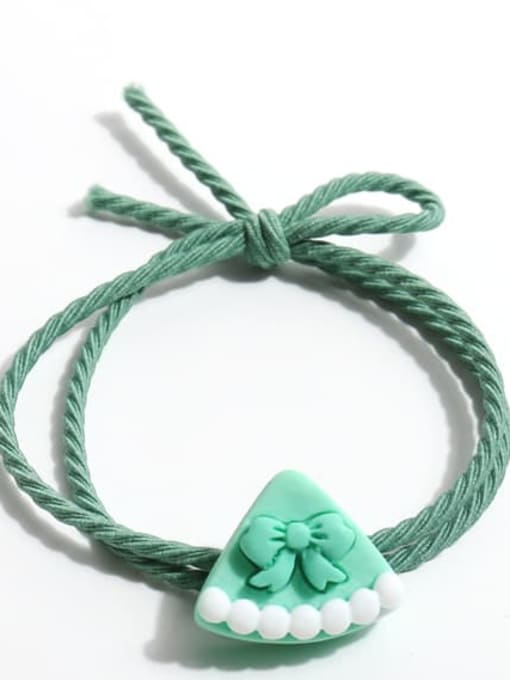 Green cake Elastic rope Cute Triangle Hair Rope