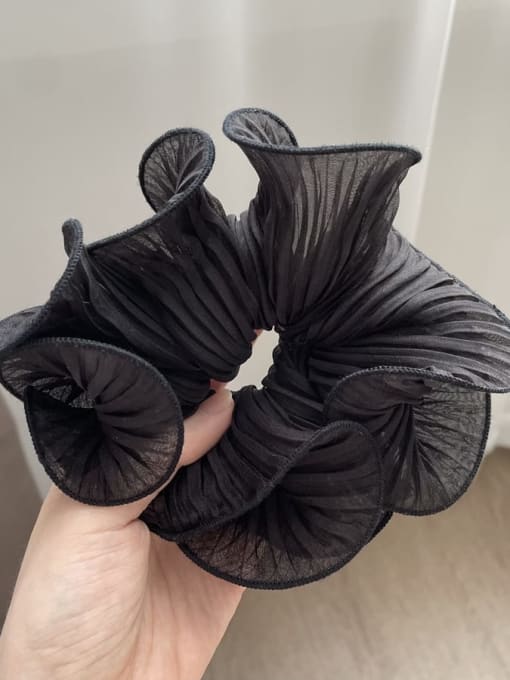 black Yarn Vintage Flower Hair Barrette