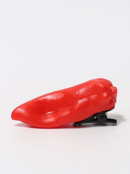 Red pepper 18x55mm Cute Friut Simulation vegetable hairpin green pepper bean sprouts cucumber slices Hair Barrette