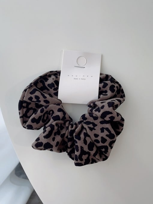 Brown grey Vintage Fabric Leopard print Hair Barrette/Multi-Color Optional