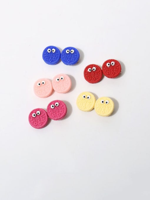 JoChic Plastic Cute Round Simulation food play big eye biscuits Hair Barrette/Multi-color optional 1