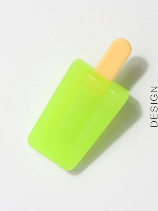 Green Popsicle 6x2cm Plastic Cute Geometric Alloy Hair Barrette