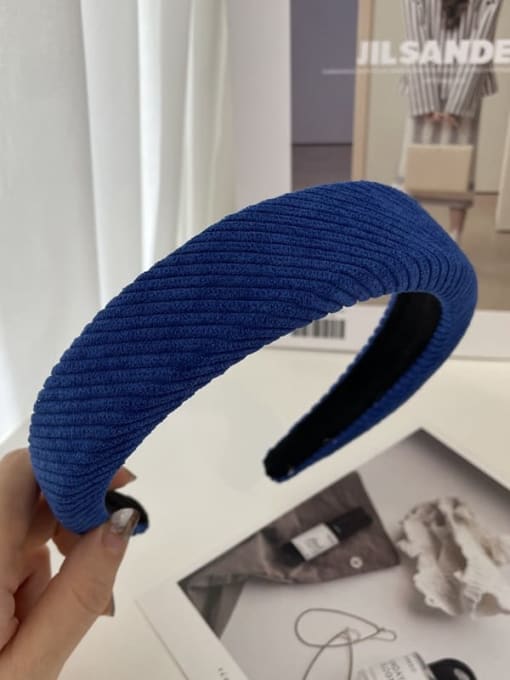 hair hoop Fashion Sponge bow Hairband Hair Clip/Klein Blue