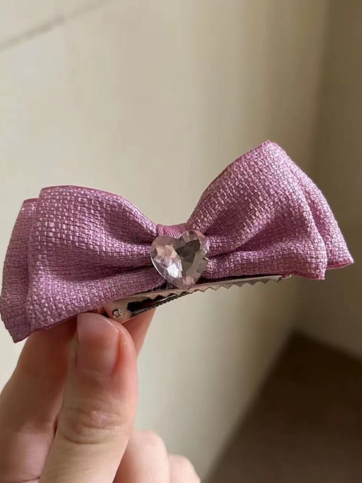 A small bow top clip Plastic Cute Bowknot Alloy Jaw Hair Claw