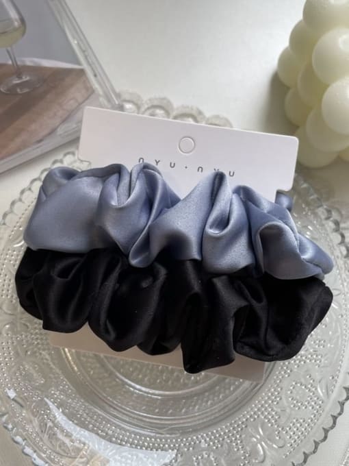 Blue black Satin Cute Versatile French 2 Pack Hair Rope/Multi-color optional