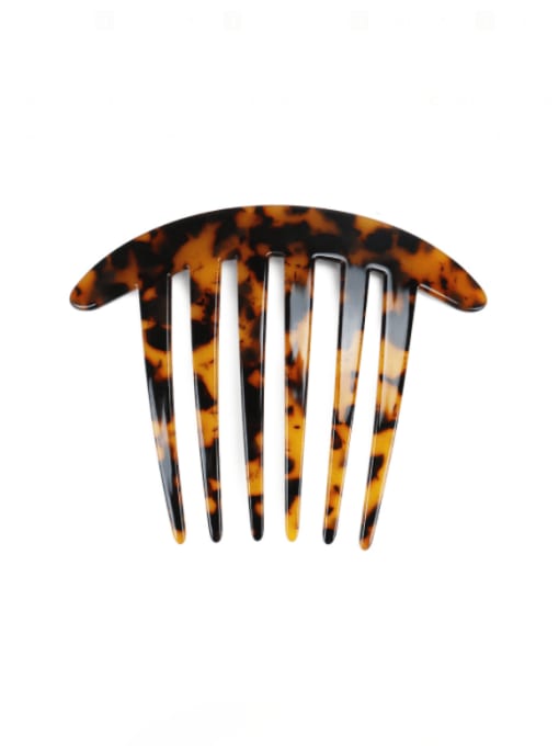 Deep hawksbill Cellulose Acetate Minimalist Geometric Multi Color Hair Comb